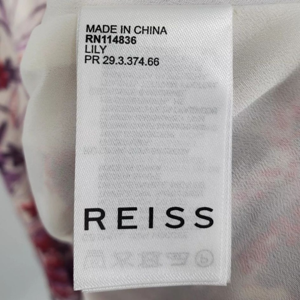 Women's Reiss Lily‎ Floral Midi Dress Size 0 - A8 - Picture 3 of 4